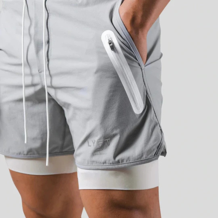 Herr 2-i-1 sportbyxor