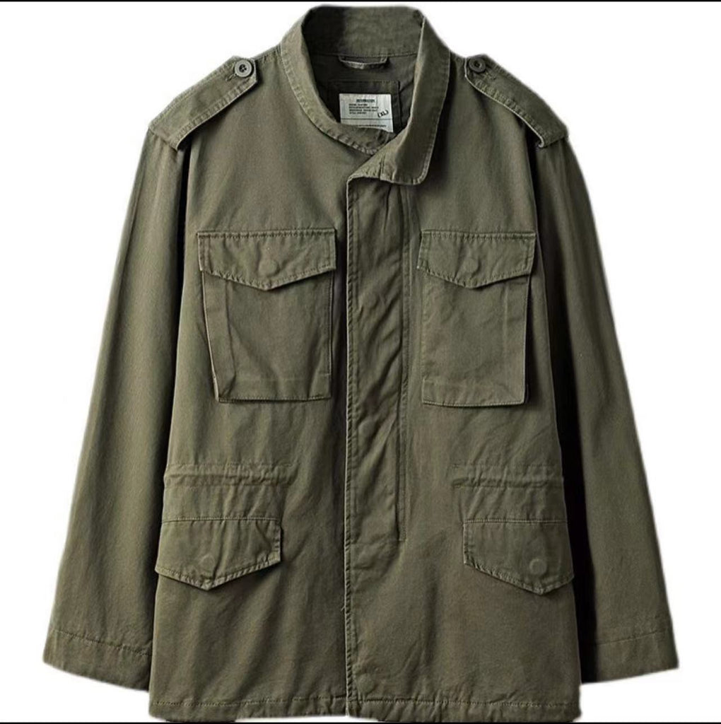 Herre vintage militær feltjakke