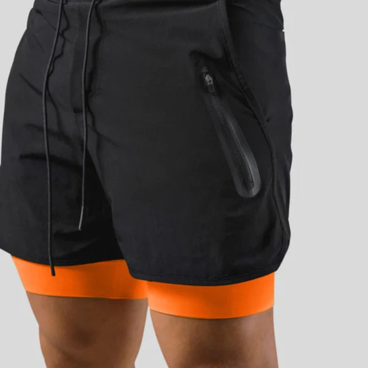 Herr 2-i-1 sportbyxor