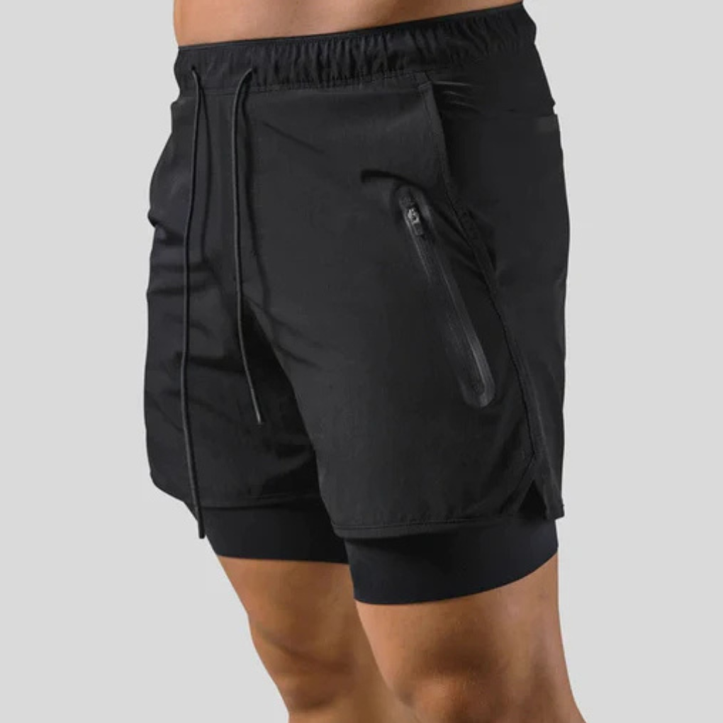 Herr 2-i-1 sportbyxor