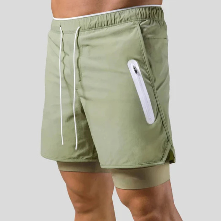 Herr 2-i-1 sportbyxor