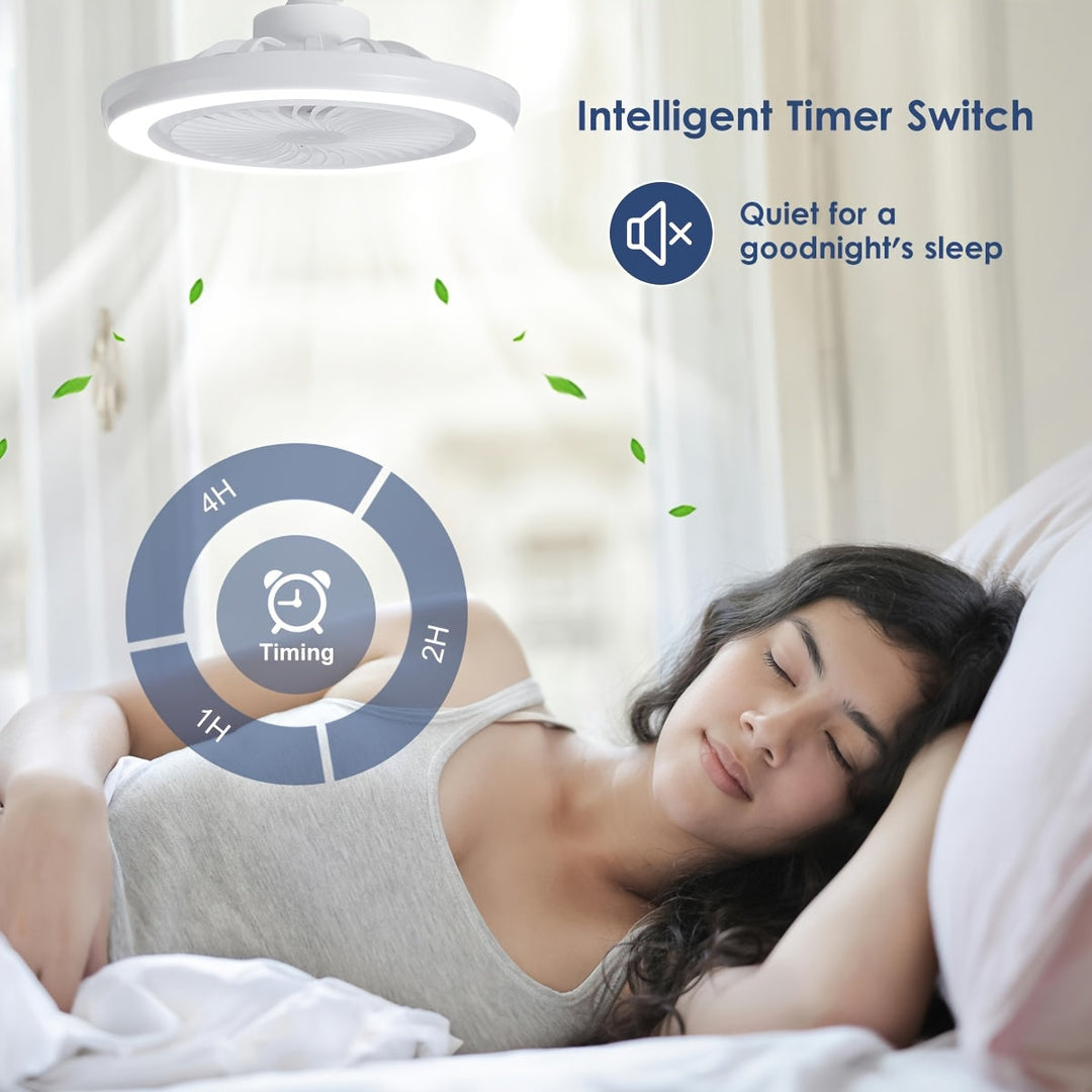 Slim LED-takfläkt med belysning – Dimbar och tyst