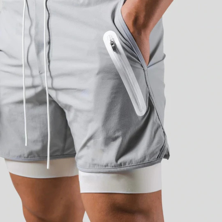 Herr 2-i-1 sportbyxor