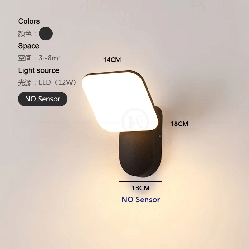 Smart LED-vägglampa med rörelsesensor