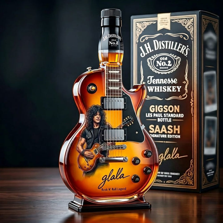 RockSpirit – Vintage Sunburst-gitarrfigur för flaskdekoration