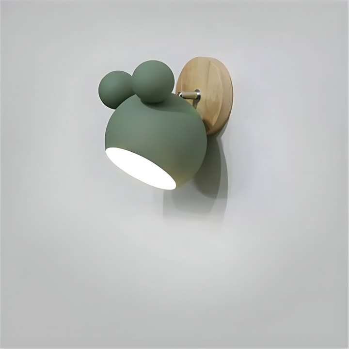 LumiMickey nordisk vägglampa | Söt LED-vägglampa i musform för ett mysigt barnrum och lekrum.
