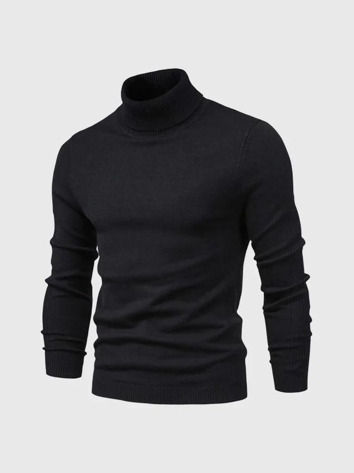 Herresweater med polotrøje – vaskbar og alsidig