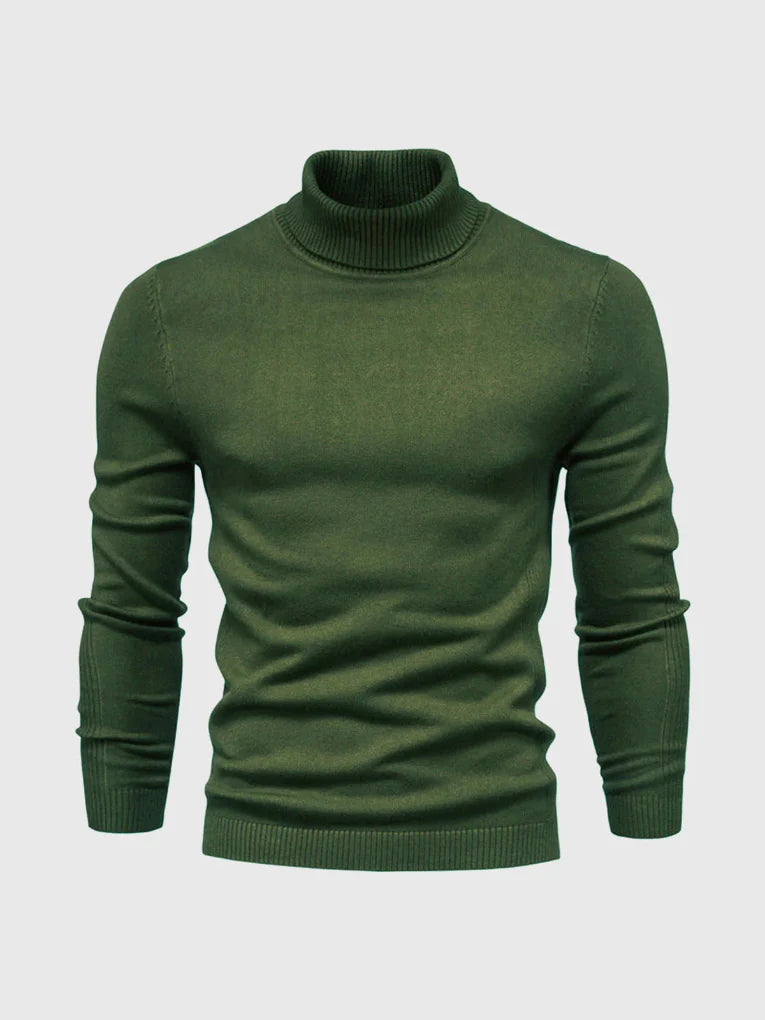 Herresweater med polotrøje – vaskbar og alsidig