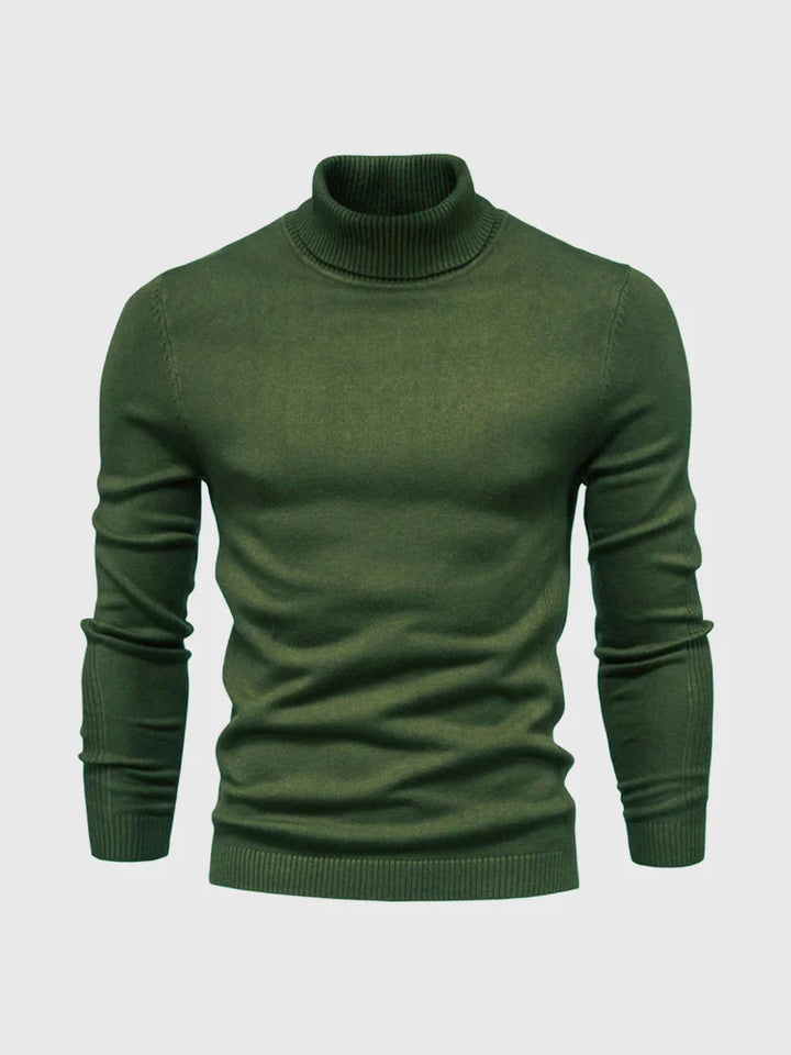Herresweater med polotrøje – vaskbar og alsidig