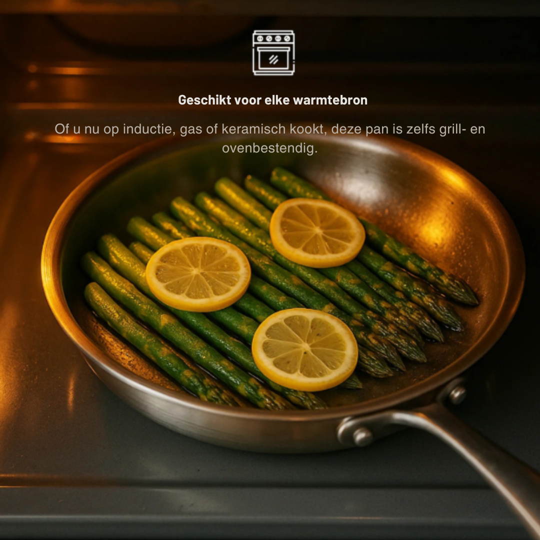 Premium titanstekpannset 3 delar – Induktionsvänligt & naturlig non-stick-beläggning – 3 pannor