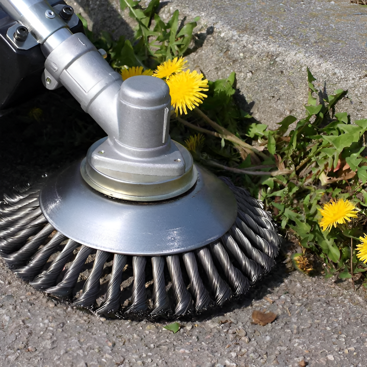 Ogräsborste och trimmer i kolstål (Endast borste)