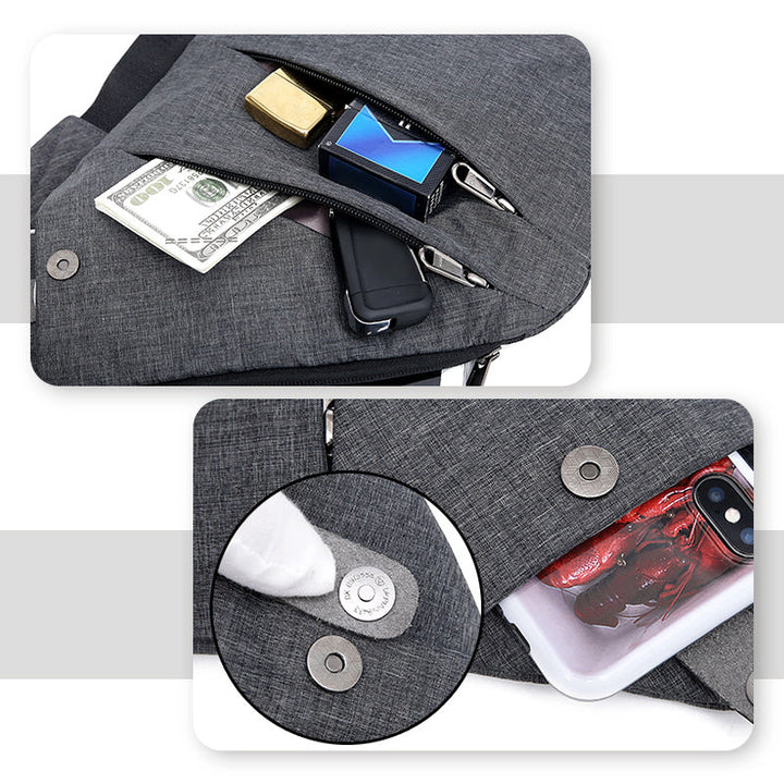 SecureCarry – Anti-tyveri Skuldertaske med Flere Rum