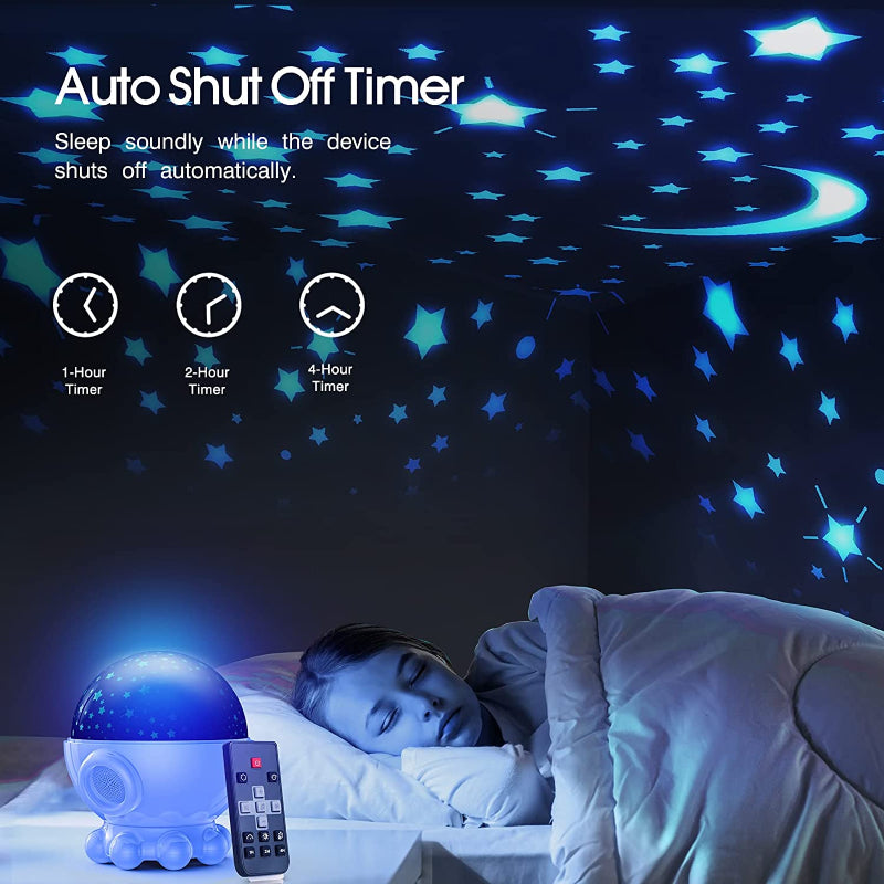 LED-nattlampa med ocean- och stjärnprojektion + musikfunktion – DreamAura