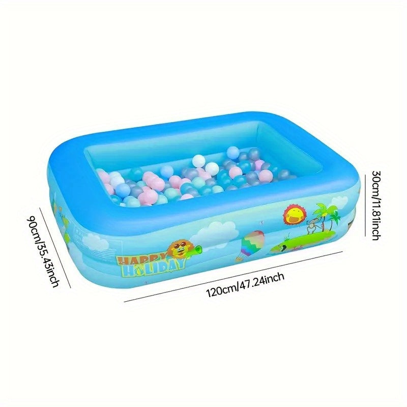 Uppblåsbar barnpool Ocean Splash – Tjock PVC för trädgårdsroligheter