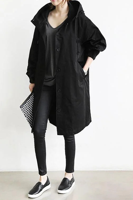 Maris Vannavstøtende Oversized Halvlengde Trenchcoat