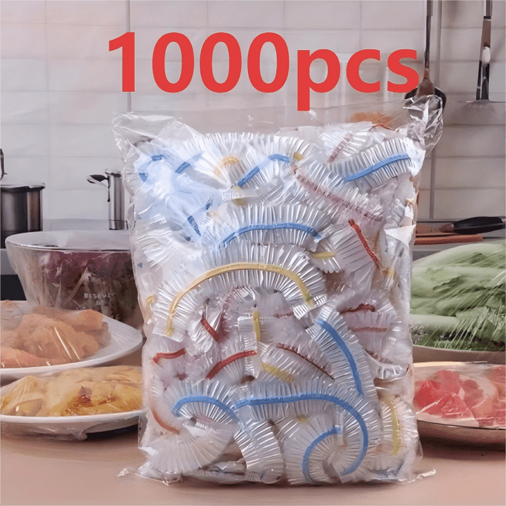 1000 elastiska engångsöverdrag för mat, PE-skål- och tallriksöverdrag 35 cm