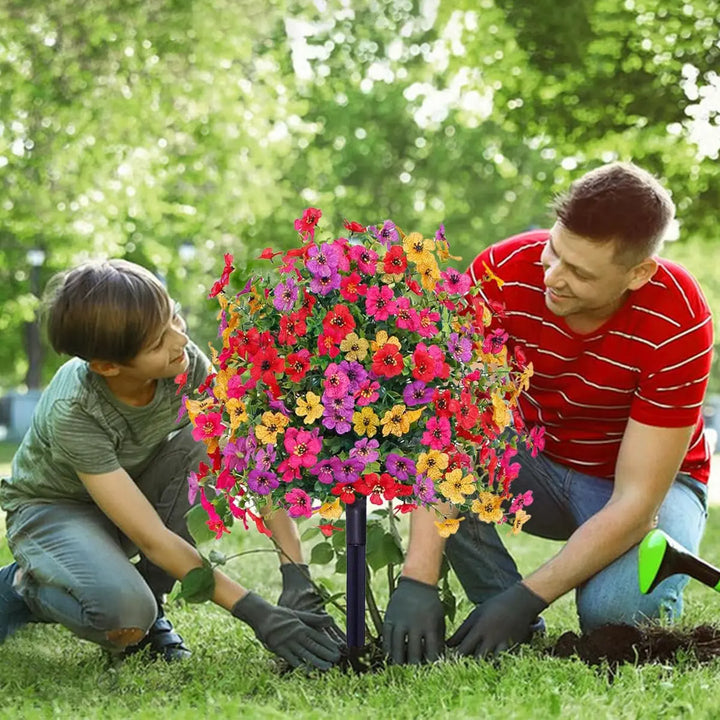 Lättskötta konstgjorda trädgårdsblommor