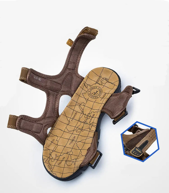 Andningsbara & Bekväma herrsandaler med Ergonomisk Fotbädd – Jonas