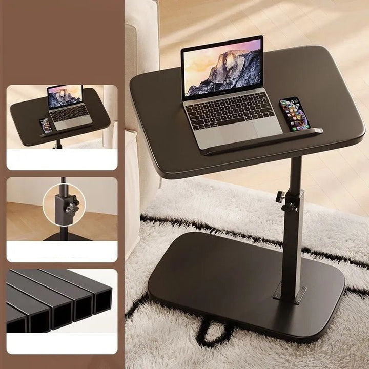 Höjdjusterbart rullande laptopbord med 360° vridbar bordsskiva, 45–80 cm, 30 kg bärkraft