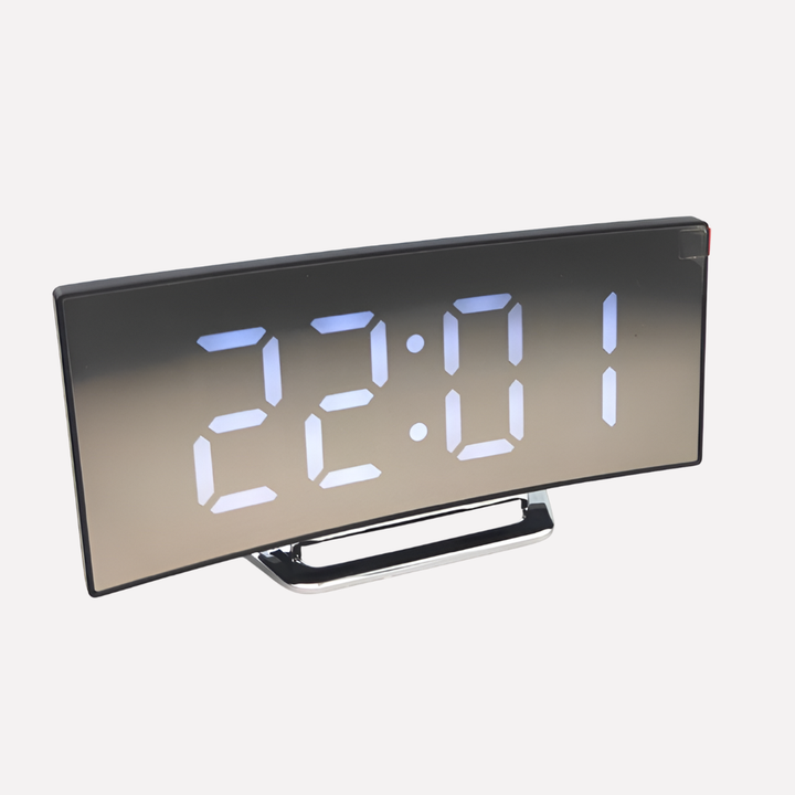 Moderne stil buet LED digitalt vækkeur