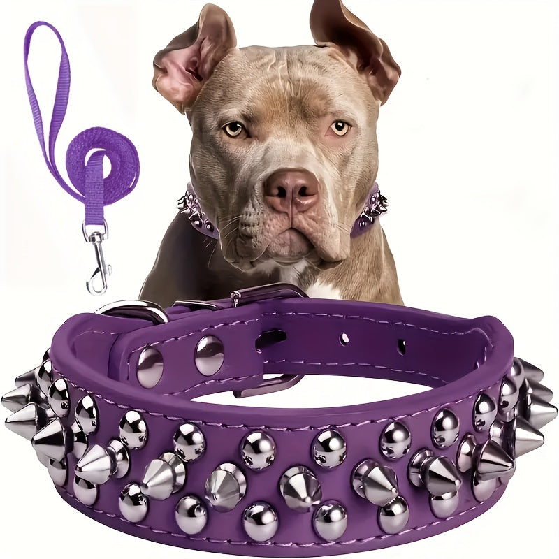 Justerbart hundhalsband med spikar - Starkt och säkert för stora hundar