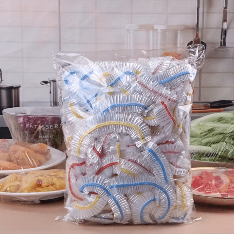 1000 elastiska engångsöverdrag för mat, PE-skål- och tallriksöverdrag 35 cm