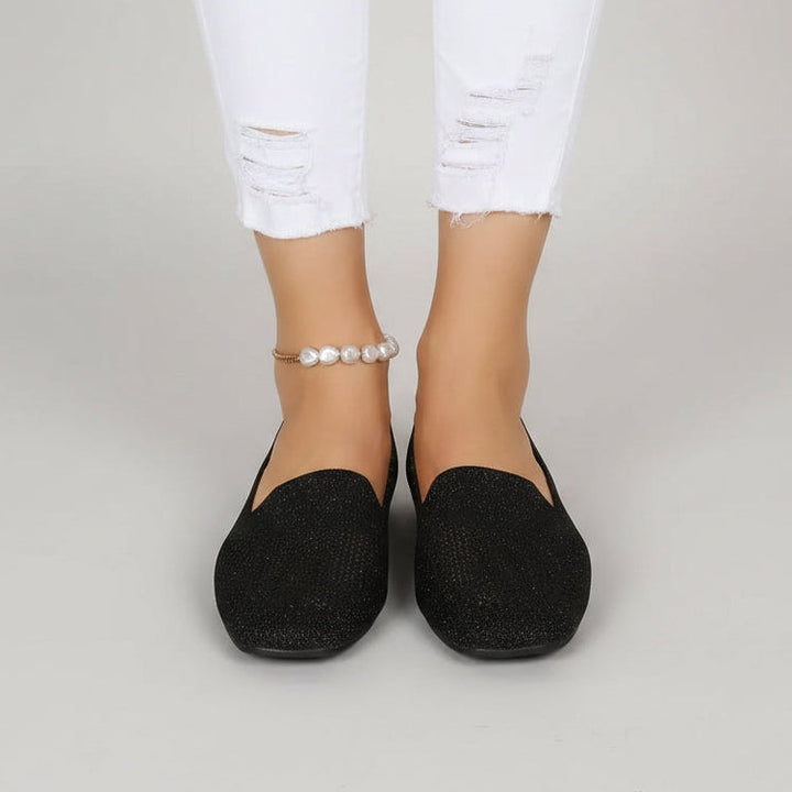 Ortopediska slip-on-sneakers för dam med mjuk innersula och andningsaktiv mesh