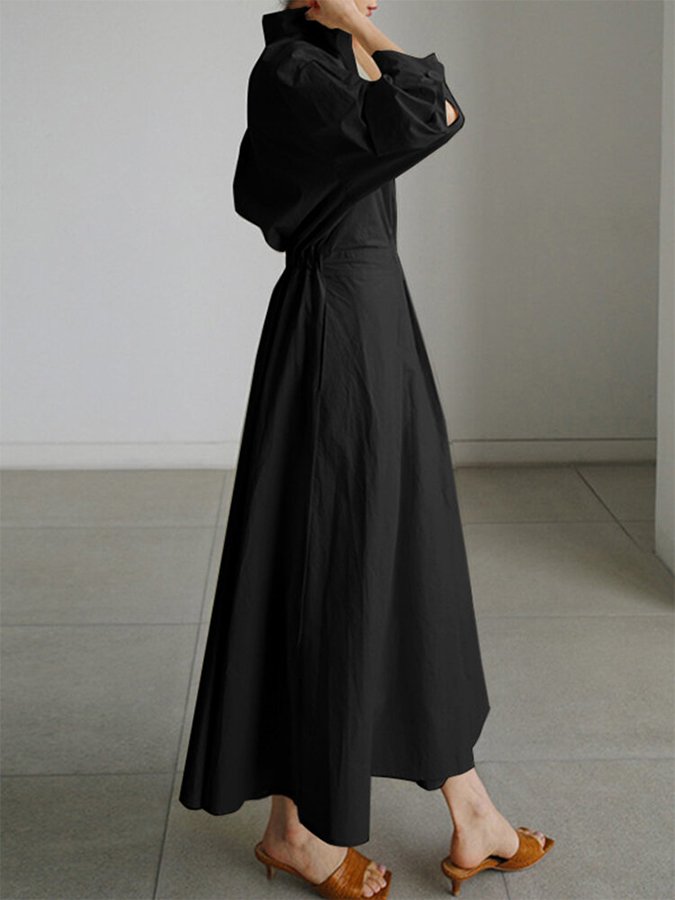 Elegant maxikjole med sofistikert drapering