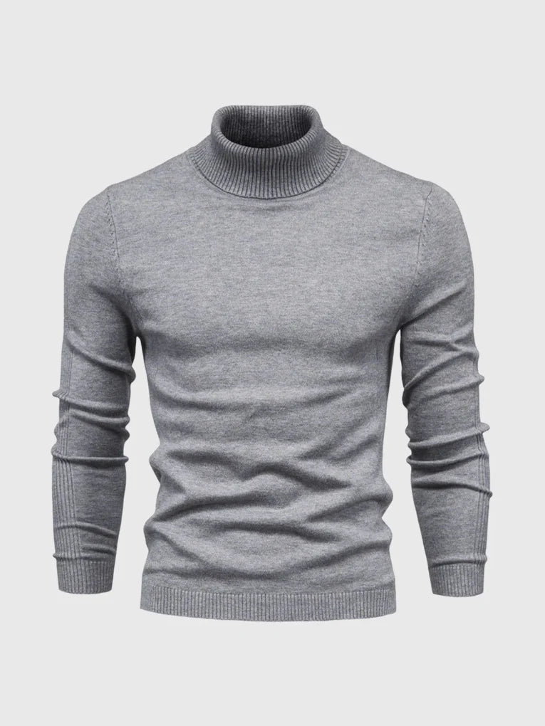 Herresweater med polotrøje – vaskbar og alsidig