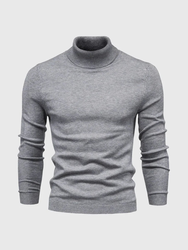 Herresweater med polotrøje – vaskbar og alsidig