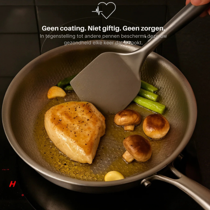 Premium titanstekpannset 3 delar – Induktionsvänligt & naturlig non-stick-beläggning – 3 pannor