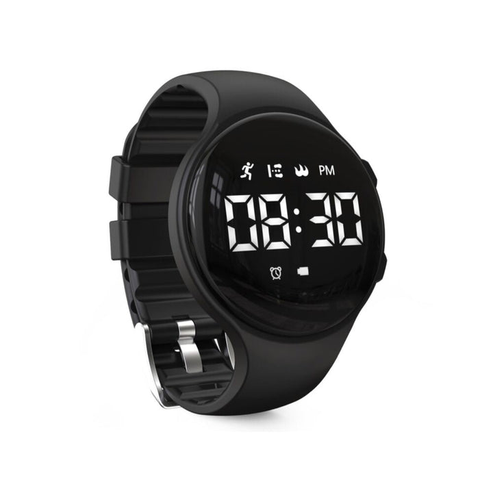 Digital LED-klocka med stegräknare och vibrationslarm – Fitnesstracker för barn