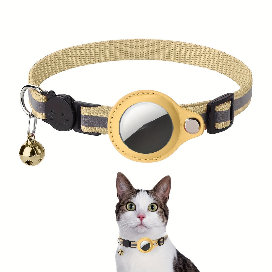 Reflekterande halsband för katter – Säkerhetsspänne och bjällra för ökad synlighet