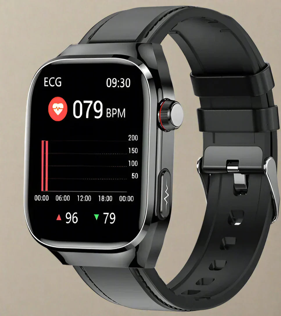 Avancerad hälsosmartklocka | EKG, blodsocker, AMOLED-skärm på 2,04" och träningsläge