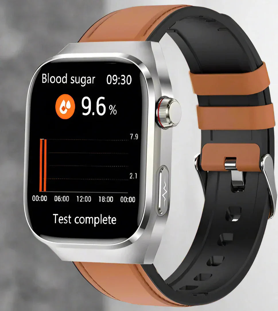 Avancerad hälsosmartklocka | EKG, blodsocker, AMOLED-skärm på 2,04" och träningsläge