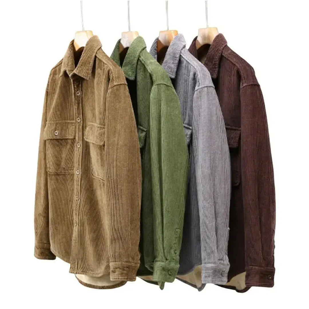 Manchesterskjorta Varm Vintage Casual Herrskjorta