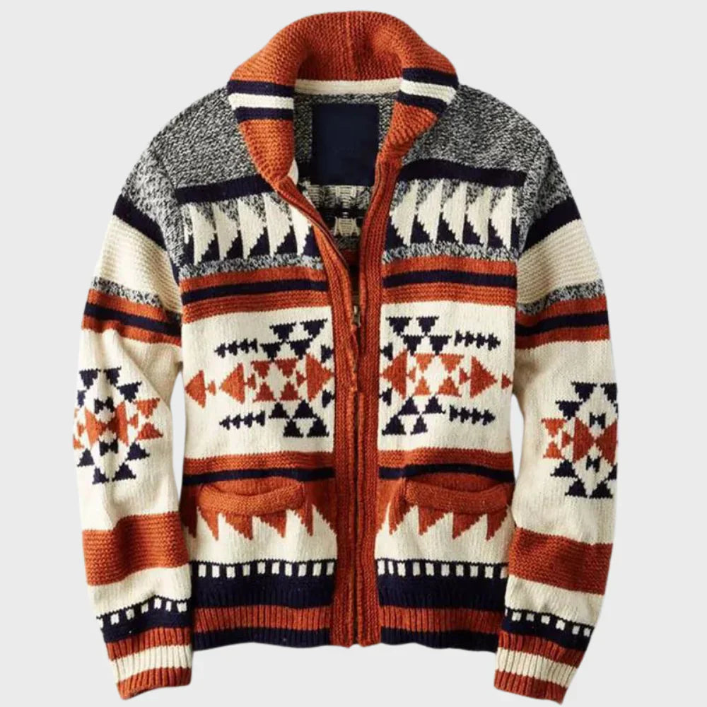 Tyylikäs miesten liivi jacquard-tyylillä
