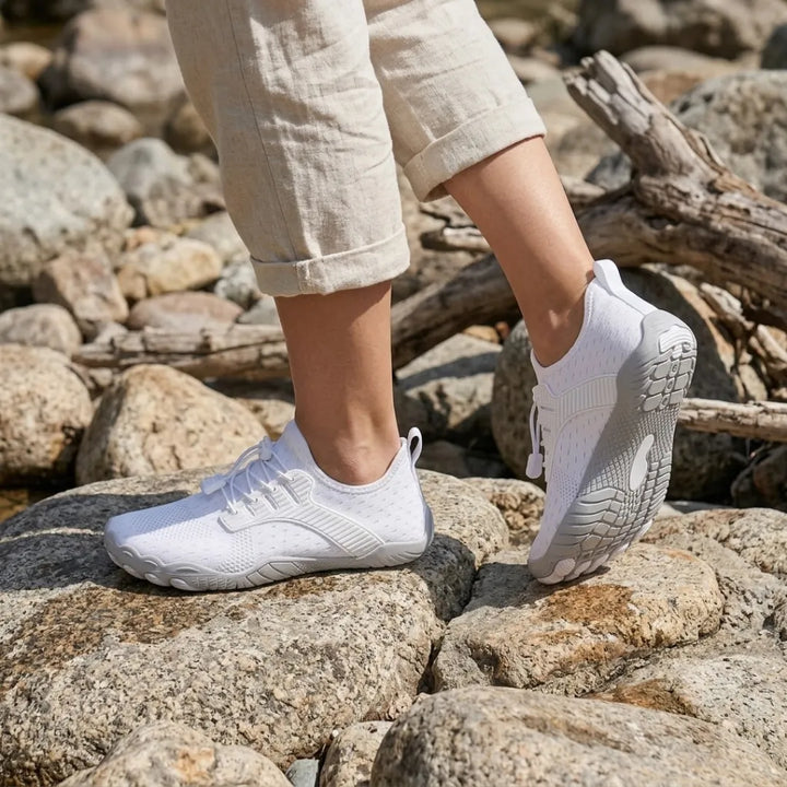 Barfotasneakers för dam med bred tåbox och flexibel sula