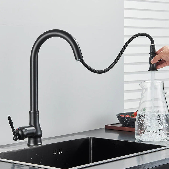 SMARTSPOUT – köksblandare med utdragbar funktion i antik brons och touchsensor
