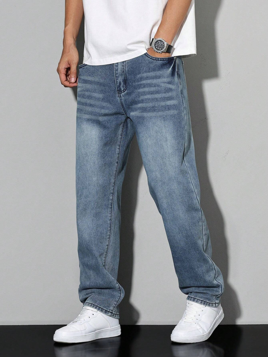 Baggy jeans - vida denimbyxor med used-look