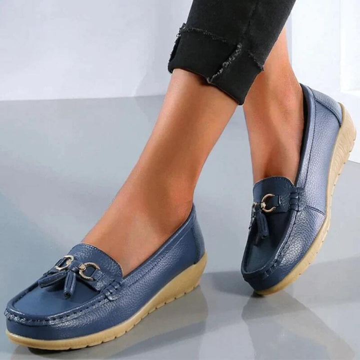 Retro kilklackade loafers för kvinnor