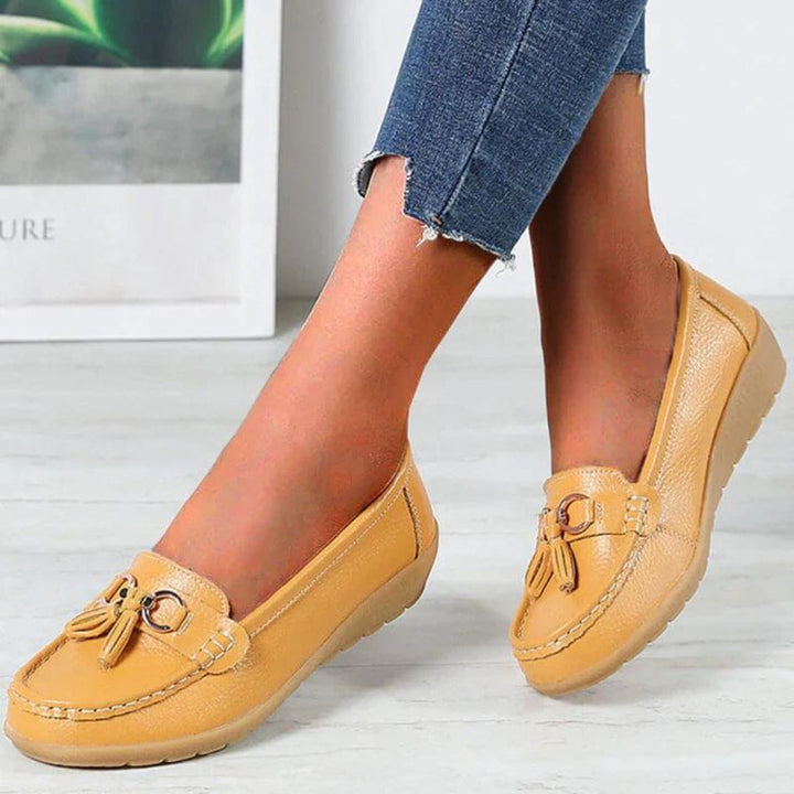 Retro kilklackade loafers för kvinnor