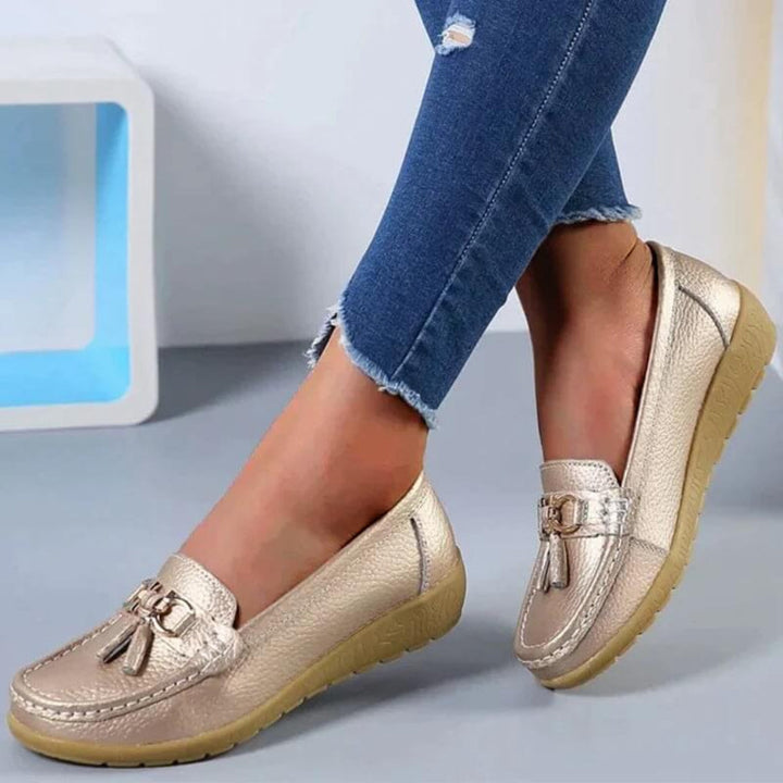 Retro kilklackade loafers för kvinnor