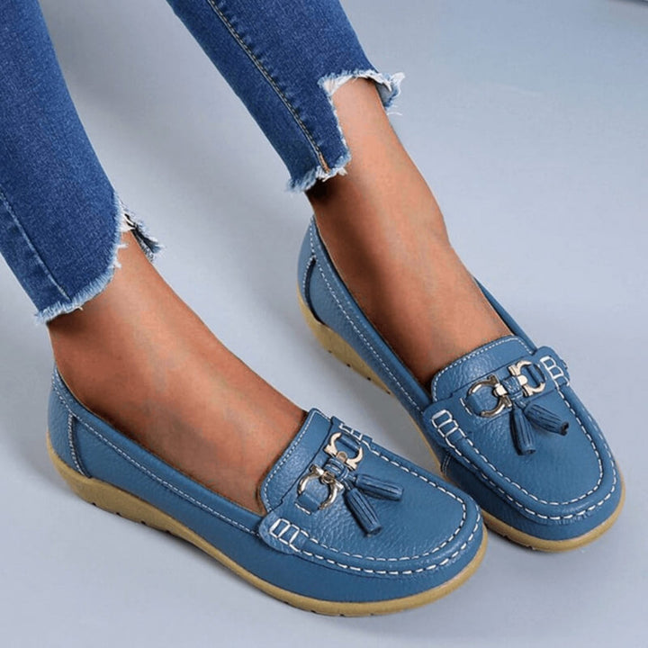 Retro kilklackade loafers för kvinnor