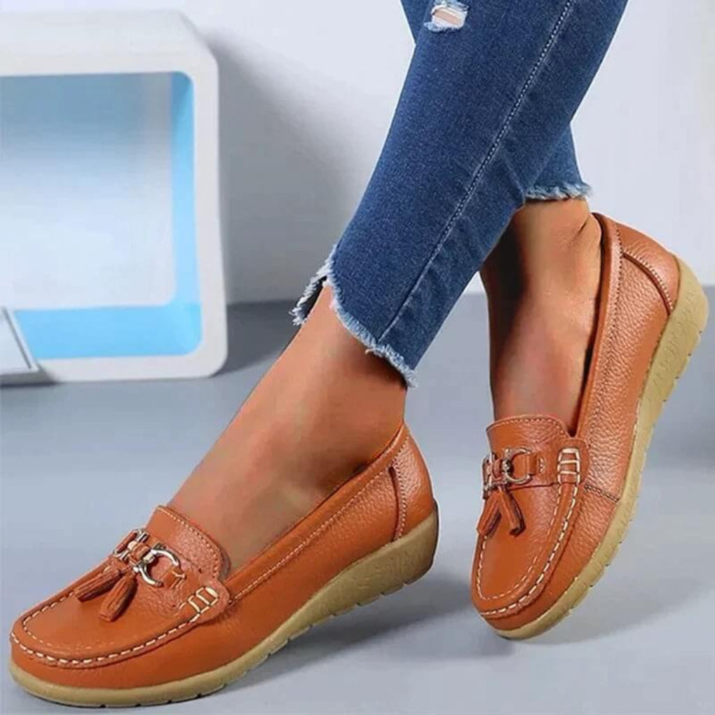 Retro kilklackade loafers för kvinnor