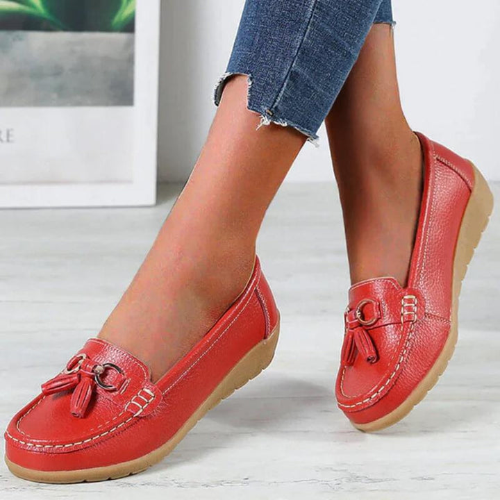 Retro kilklackade loafers för kvinnor