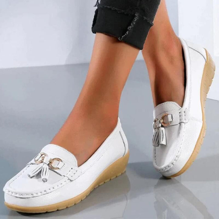 Retro kilklackade loafers för kvinnor