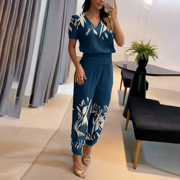 Tabea – Smuk, mønstret chic jumpsuit til kvinder