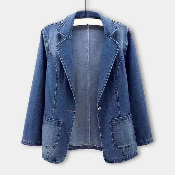 Snygg jeansblazer til kvinder
