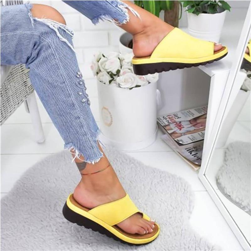 Ortopediska sandaler för dam, korrigerande för hallux valgus